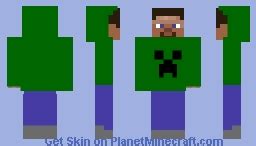 creeper hoodie steve Minecraft Skin