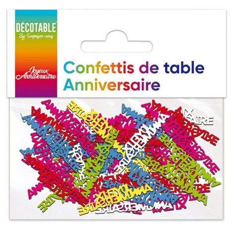 Confettis De Table Papier Joyeux Anniversaire