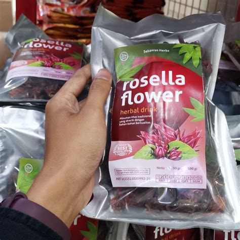 Jual Teh Bunga Rosella Merah Kering Celup Rosela Tea Herbal Alami