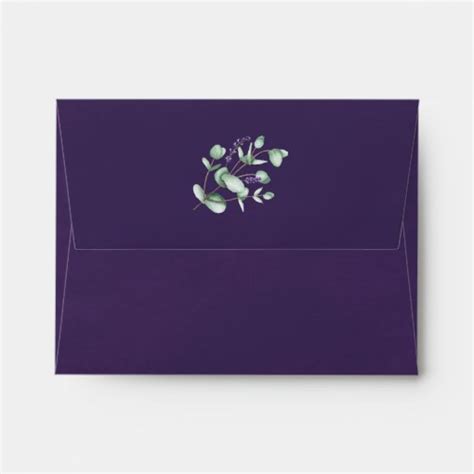 Rustic Lavender And Eucalyptus Self Addressed Rsvp Envelope Zazzle