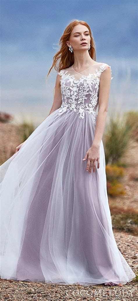 Colored Wedding Dresses By Cocomelody Colored Wedding Dresses Purple