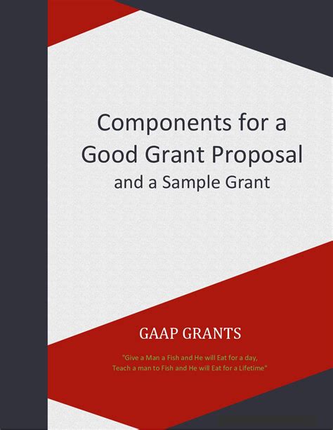 Components For A Good Grant Proposal With Sample Grant Gaap Grants