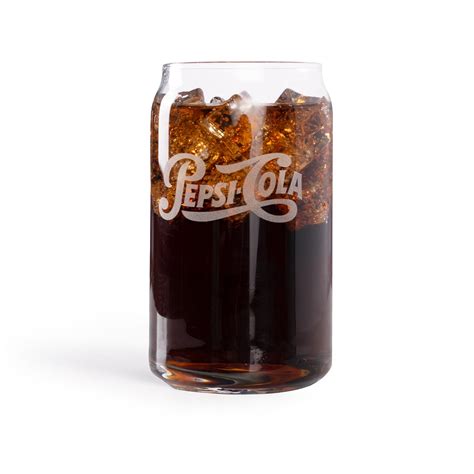 Pepsi Pepsi-Cola Script Can Glass