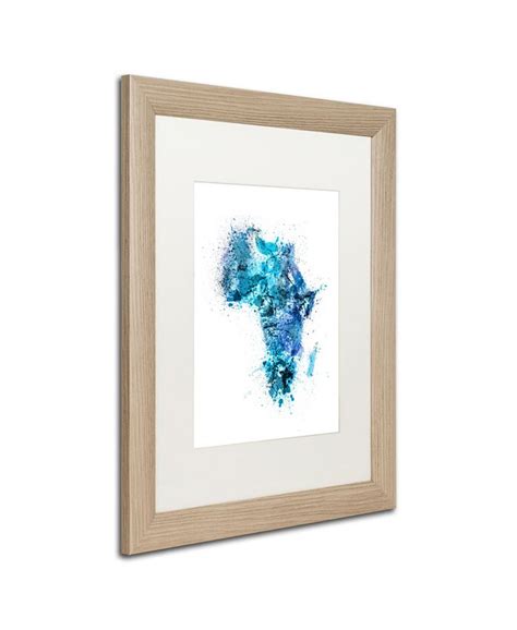 Trademark Global Michael Tompsett Paint Splashes Map Of Africa Matted