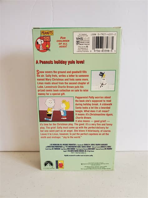 It S Christmastime Again Charlie Brown VHS 1996 Slipsleeve Case