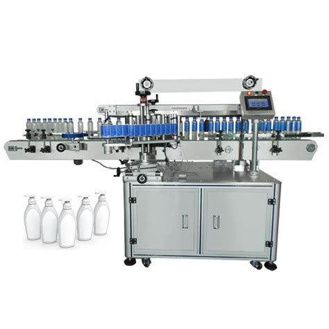 China Automatic Double Side Labeling Machine For Flat Square Bottle