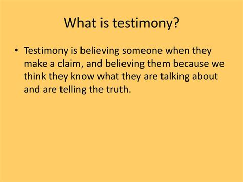 Ppt Belief In Gods Testimony Powerpoint Presentation Free Download