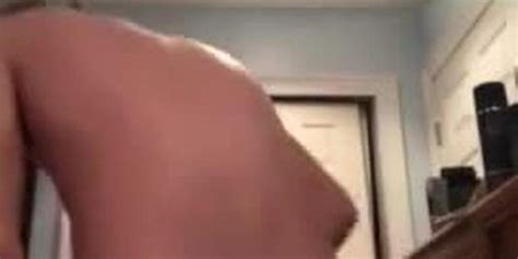 FFstockings Mature Jerking Off StrapOn In The Mens Room Tnaflix