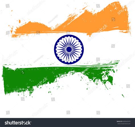 Grunge India national flag for your designs. - Royalty Free Stock ...