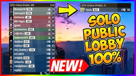 Working How To Get In A Solo Public Lobby In Gta Online Ps