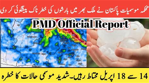 Pmd Official Report Heavy Rain Expected Weather Forecast Pakistan