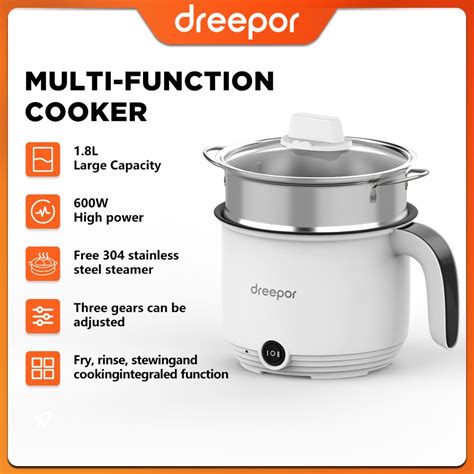 Dreepor Mini Rice Cooker With Steamer Small Non Stick Hot Pot Multifunctional Electric Cooker
