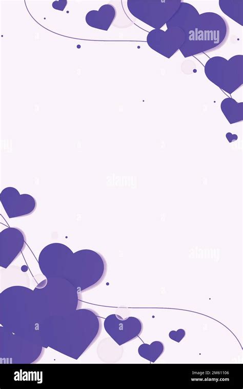 Vector Purple Heart Side Border Background Stock Vector Image And Art Alamy