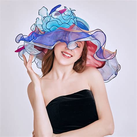 Hunpta Sun Hats For Women Summer Dress Hat Wide Leaf Flower Bridal