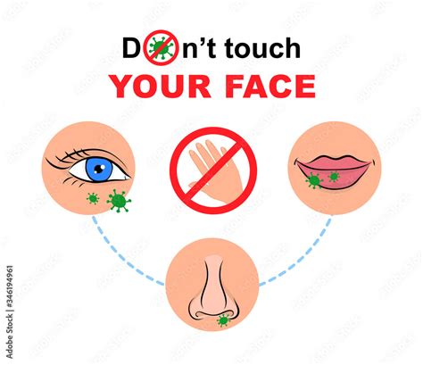 Do not touch your face. Do not touch hands, eyes, nose, mouth. Coronavirus covid-19 outbreak ...