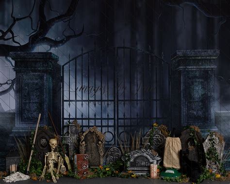 Hocus Pocus Cemetery Jg Baby Dream Backdrops