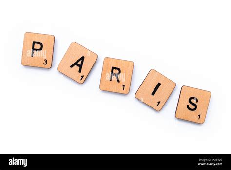 London Uk June Th The Word Paris Spelt With Wooden Letter