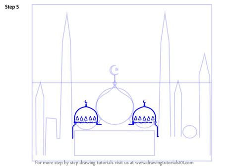 Learn How To Draw A Beautiful Mosque Islam Step By Step Drawing