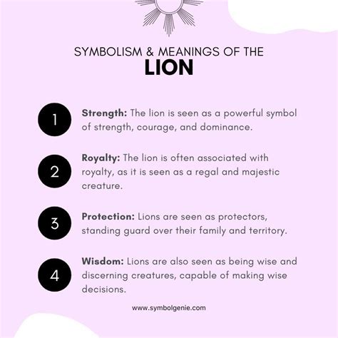 Lion: Symbolism, Meanings, and History - Symbol Genie