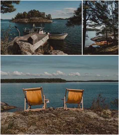 Kamperen Op Een Onbewoond Eiland In Zweden