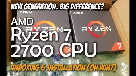 Amd Ryzen 2700 Cpu Installation And Review Running Windows 7 Youtube