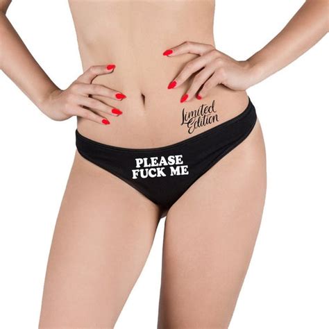 Please Fuck Me Thong Custom Personalized Custom Etsy