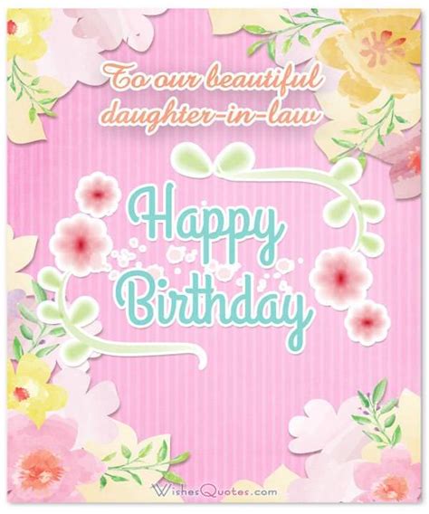 Birthday Wishes For Daughter In Law From The Heart By Wishesquotes