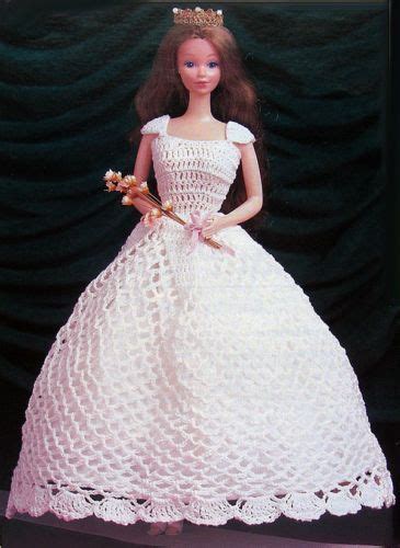 Crochet Pattern Only Barbie Ball Gown And Crown Fashion Doll Queen