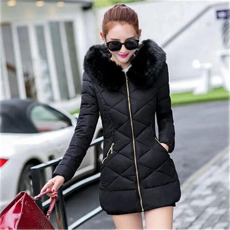 Ailooge 2017 New Autumn And Winter Long Sections Slim Thick Coat Female