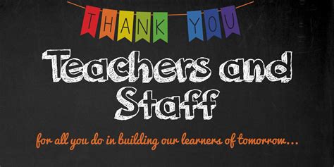 Thank You Teachers And Staff