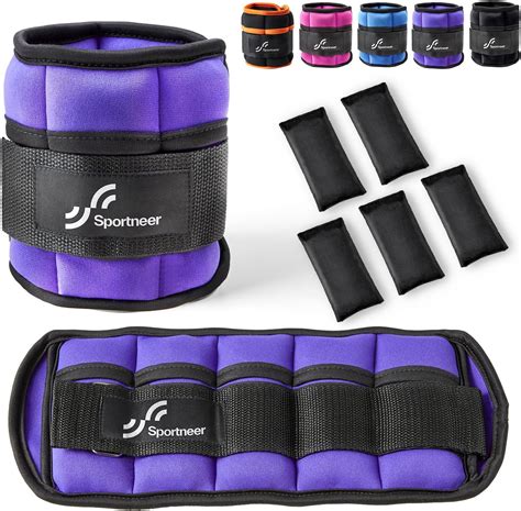 EZONEDEAL 2PCS Set Wrist Ankle Weights Adjustable Set Durable Wrist