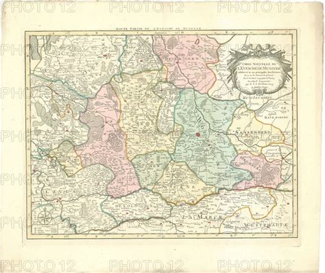 Map Carte nouvelle de l evesché de Munster subdivisé en ses