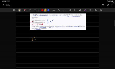 SOLVED: 1.An RNA polymerase is transcribing a segment of DNA that ...