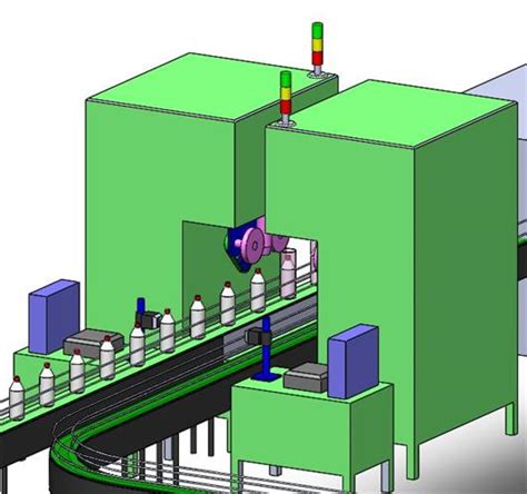 【青栋】瓶灌装生产线（附工程图）3d模型下载三维模型step、autocad、caxa电子图板模型 制造云 产品模型