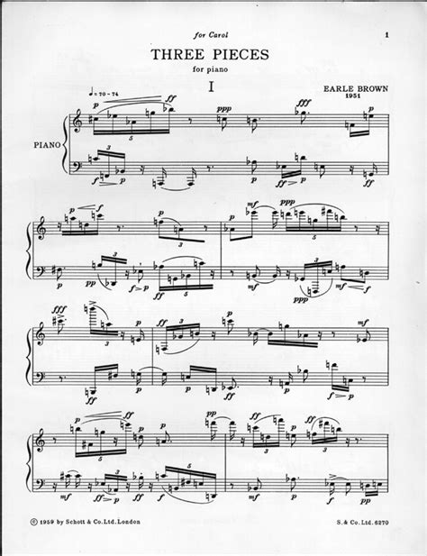 Three Pieces for Piano – Earle Brown Music Foundation