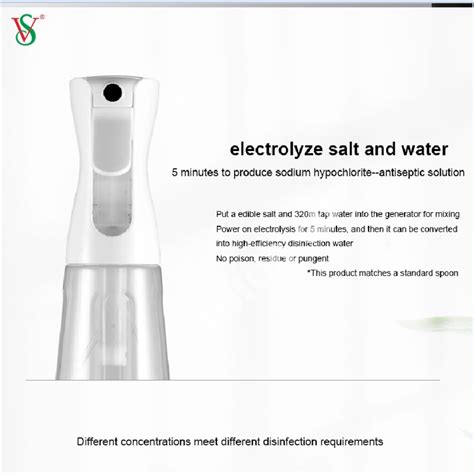 Hypochlorous Acid Disinfectant Maker Water Sprayer Automatic Fogging