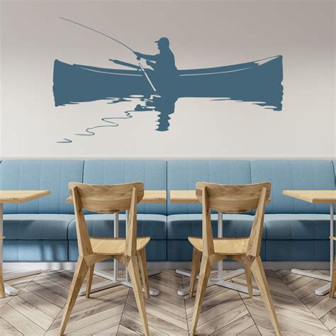 Angler Wall Sticker Fishing Wall Decal Hunting Sports Home Decor