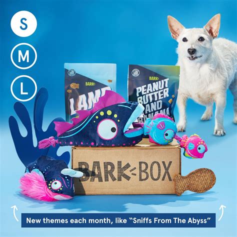 BarkBox Monthly Subscription Box, Dog Chew Toys, All Natural Dog Treats