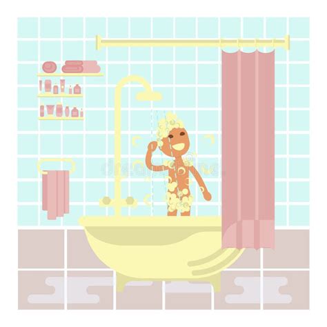 Kid Taking Shower Stock Illustrations – 386 Kid Taking Shower Stock ...