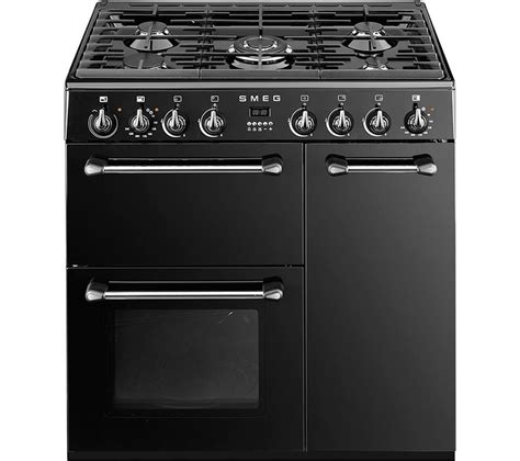 Buy Smeg Bm Bl Cm Dual Fuel Range Cooker Black Stainless Steel