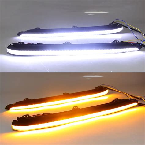 Car Flashing Pair Car Drl Lamp Led Daytime Running Light With Yellow