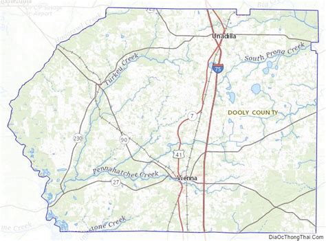 Map of Dooly County, Georgia - Thong Thai Real