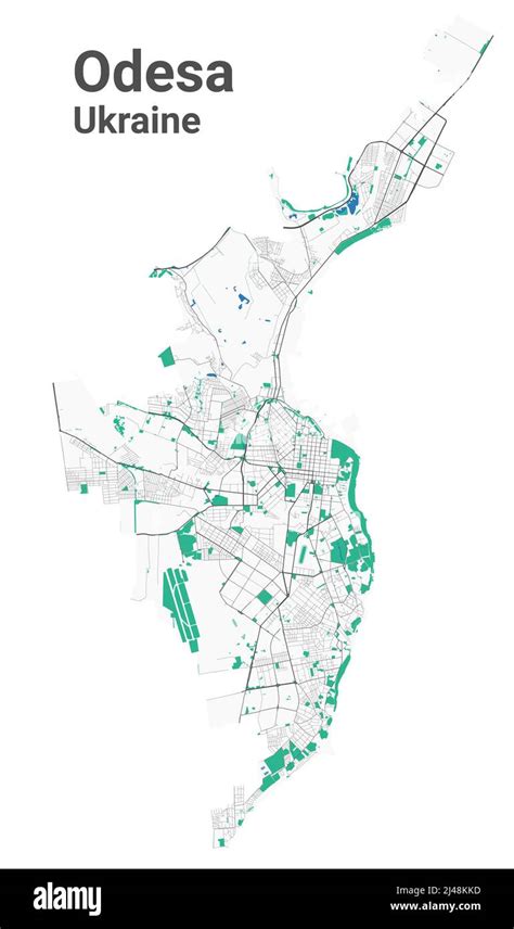 Odesa vector map. Detailed map of Odessa city administrative area ...