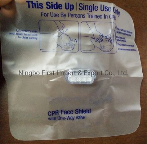 Medical Equipment Disposable Face Pvc One Way Valve Cpr Mask Dmdc