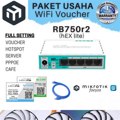 Jual MikroTik RB750r2 750r2 HEX Lite Full Setting Voucher Hotspot Rt Rw