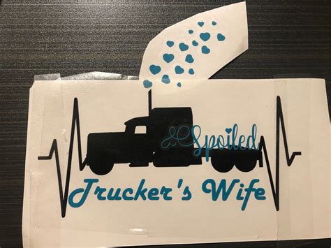 Spoiled Truckers Wife 7 Inch Car Decal Etsy