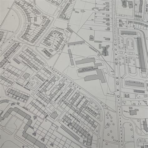 Vintage Ordnance Survey Map Of Newtownabbey Doagh Shore Road On The Square Emporium