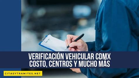 Verificación vehicular CDMX costo 2023 verificentros calendario