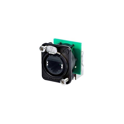 NEUTRIK NE8FDP-R-B D Series Right Angle RJ45 etherCON Feedthrough ...
