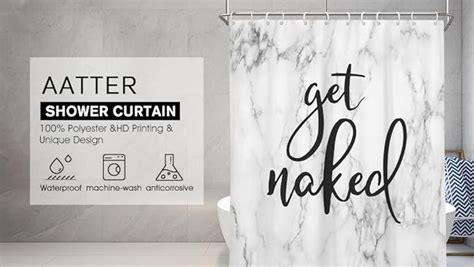 Amazon Get Naked Shower Curtain Set With Rugs 4Pcs Marble Pink Bath Shower Curtain With